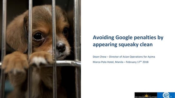 Avoiding Google Penalties by Appearing Squeaky Clean by Dean Chew
