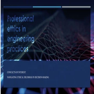 Professional Ethics in Engineering Practices