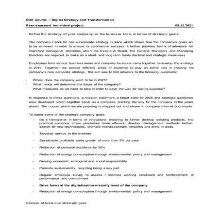 Peer assessed individual project bevern