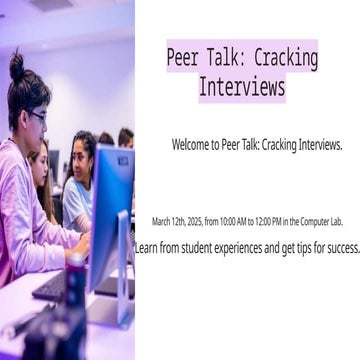 Peer-Talk-Cracking-Interviews for the young generation.pptx