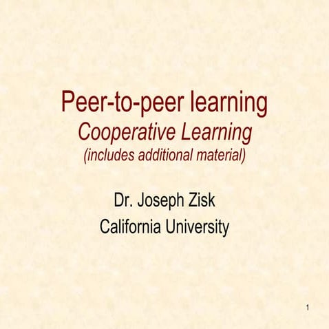 Peer To Peer Learning 10 7 09f1