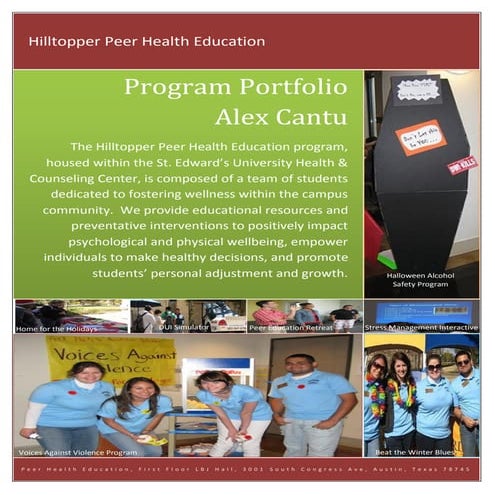 Peer education portfolio | PDF
