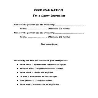 Peer evaluation (i'm a sport journa...