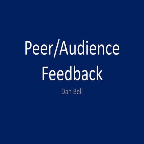 Peer feedback