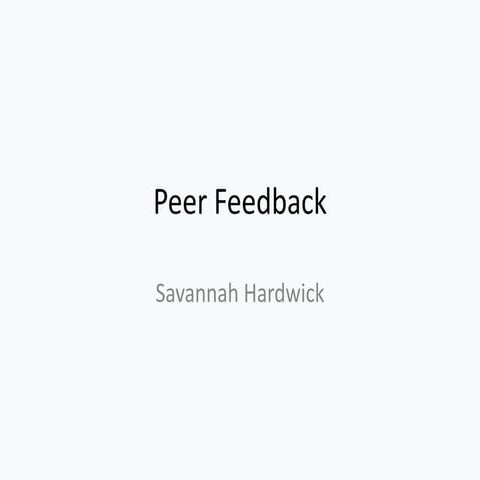 Peer feedback(1)