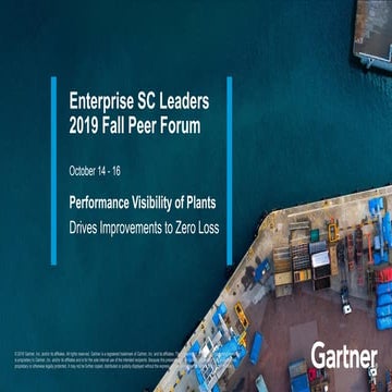 Performance visibility of plants drives improvements to zero loss