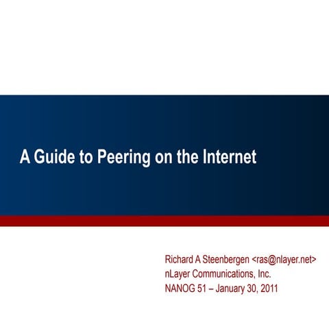 A Guide to Peering on the Internet