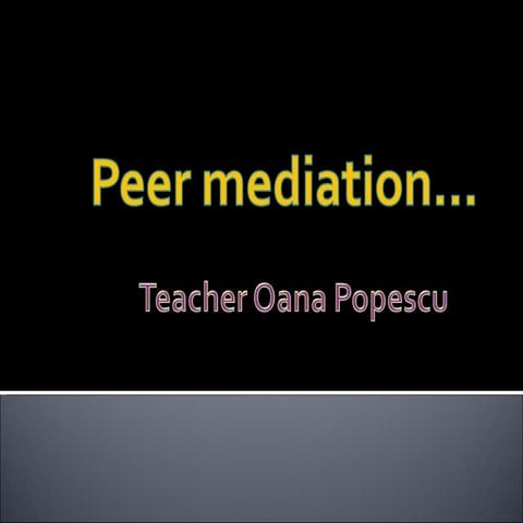 Peer mediation