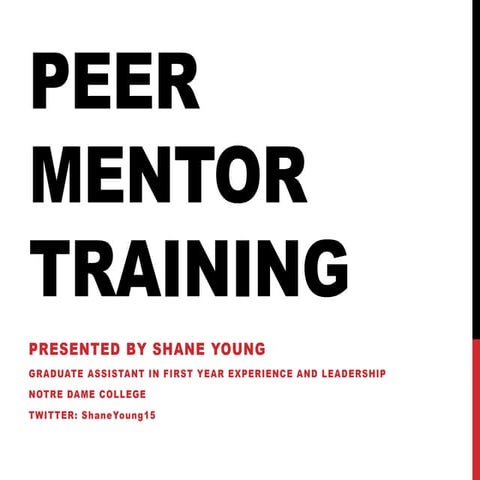 Peer Mentor Training Fall 2015
