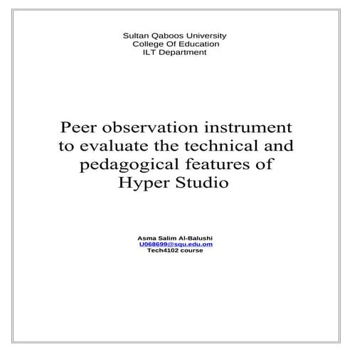 Peer observation