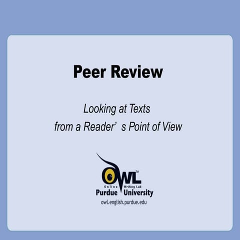 Peer Review—OWL