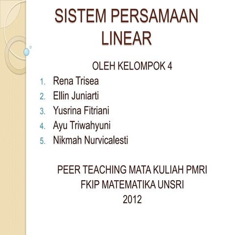 Peerteaching matematika