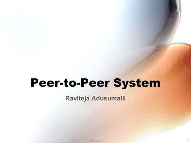 Peer to peer