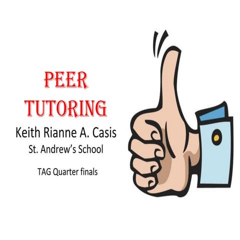 Peer tutoring