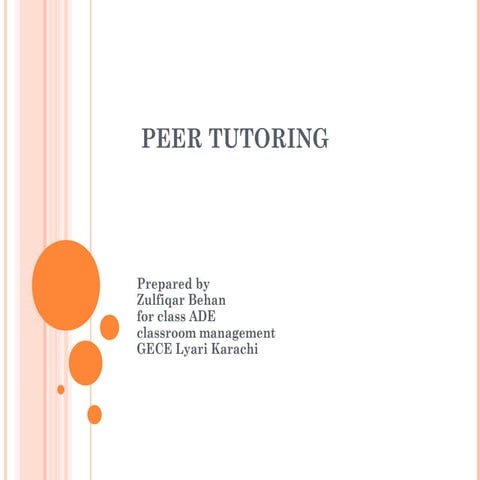 Peer tutoring