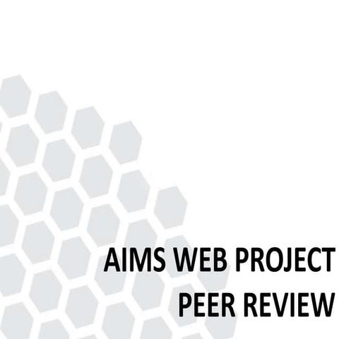 411 Peer Review Workshop