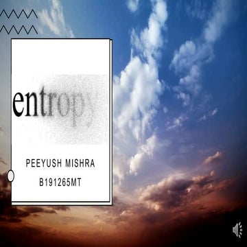 Entropy by Peeyush Mishra