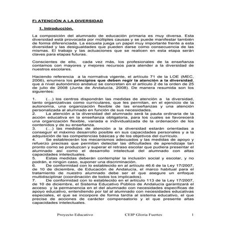 Pe f atencion a la diversidad
