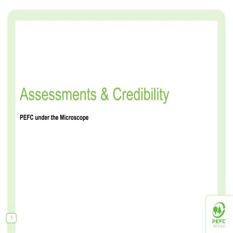 PEFC & Credibility