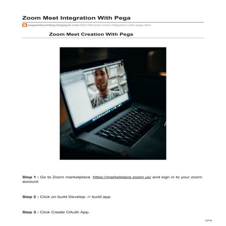 How to create Zoom Meet with Pega