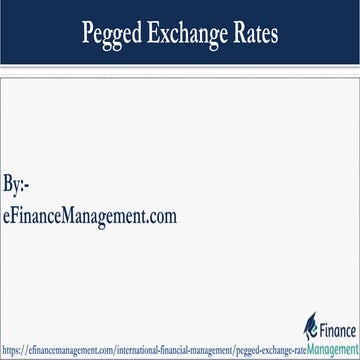 Pegged Exchange Rates