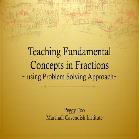 Fundamental Concepts in Fractions