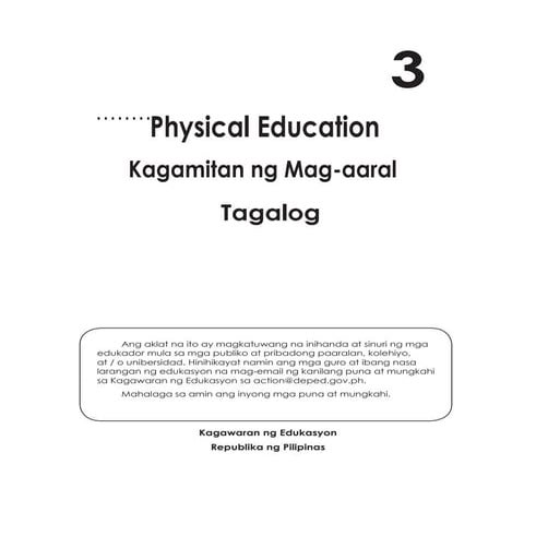 PE Kagamitan ng mga Mag -aaral Grade 3