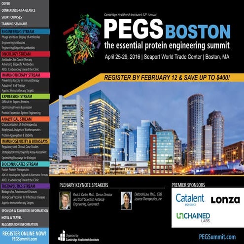 PEGS Boston the essential protein engineering summit