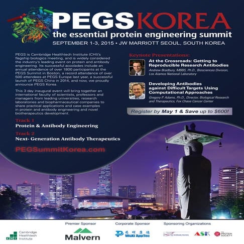PEGS Korea 2015 the essential protein engineering summit