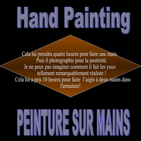 Peinture sur les mains