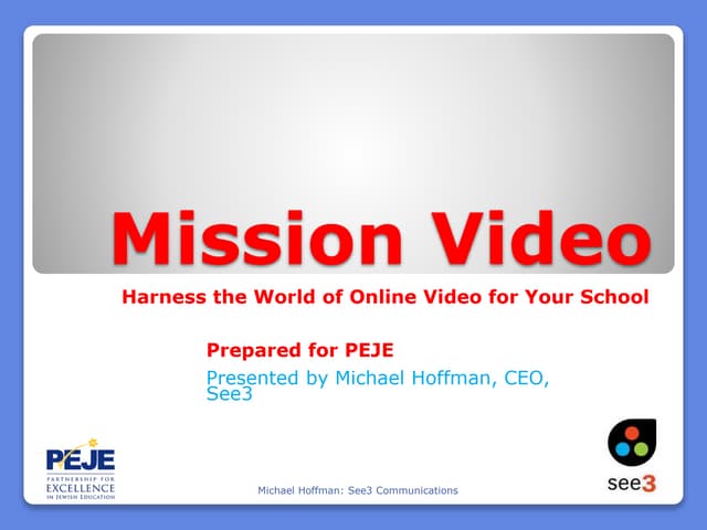 P.E.J.E. mission video
