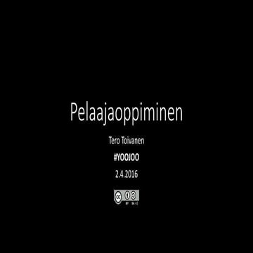 Pelaajaoppiminen 13.6.2016