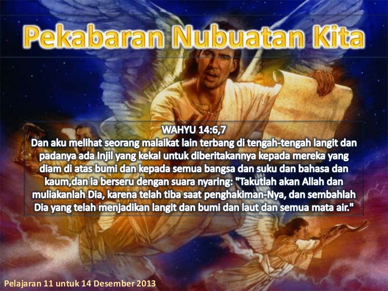 Pelajaran sekolah sabat ke 11 triwulan iv 2013 pekabaran 