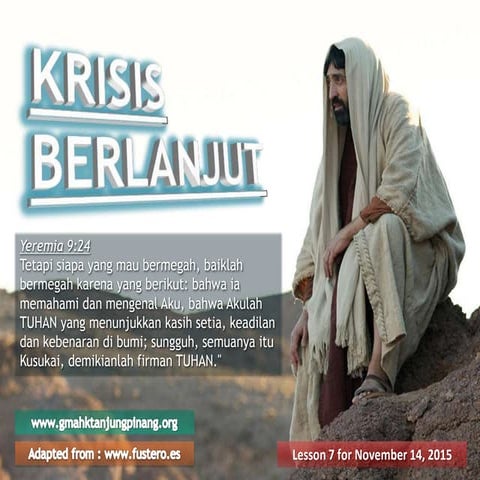 Pelajaran Sekolah SABAT ke-7 Triwulan 4 2015