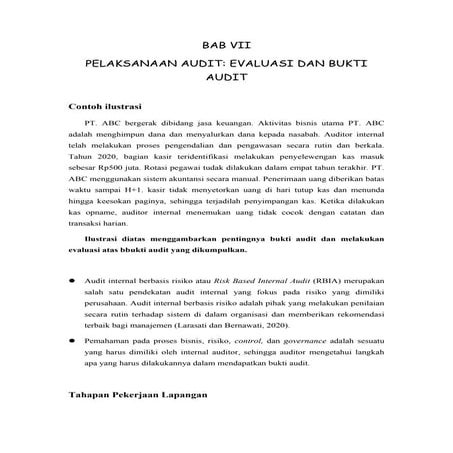 Comprehensive Guide to Risk-Based Internal Audit Execution and Evidence ...