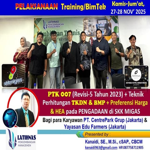 PELAKSANAAN (di Htl Asyana_Jkt, 27-28 Nov'25) + Link2 Materi Pelatihan_PTK 00...