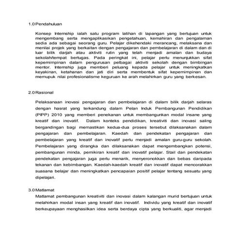 Pelan tindakan internship