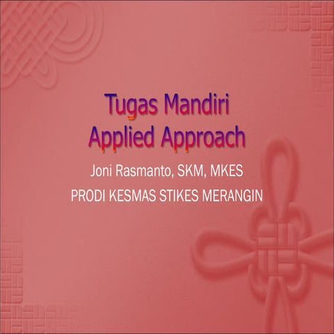 Pelatihan applied approach