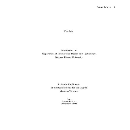 Instructional Design Portfolio.