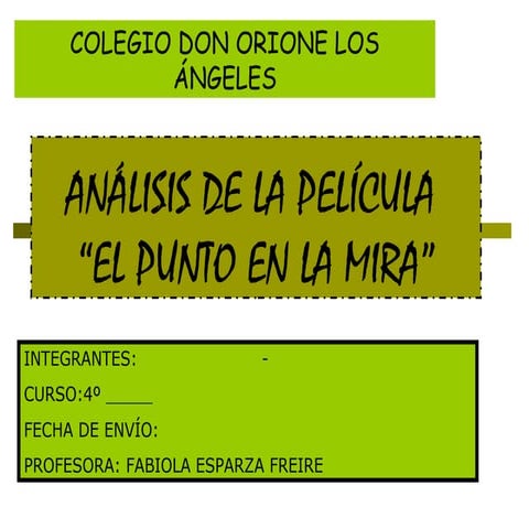 Pelicula el punto en la mira