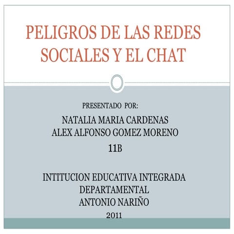 Los riesgos en las redes sociales | PPTX