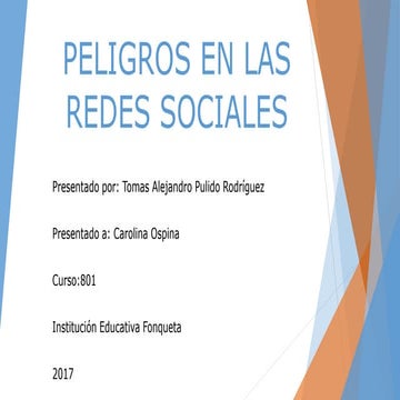 Peligros de las redes sociales | PPTX