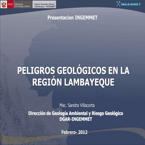 Peligros geológicos en la región Lambayeque