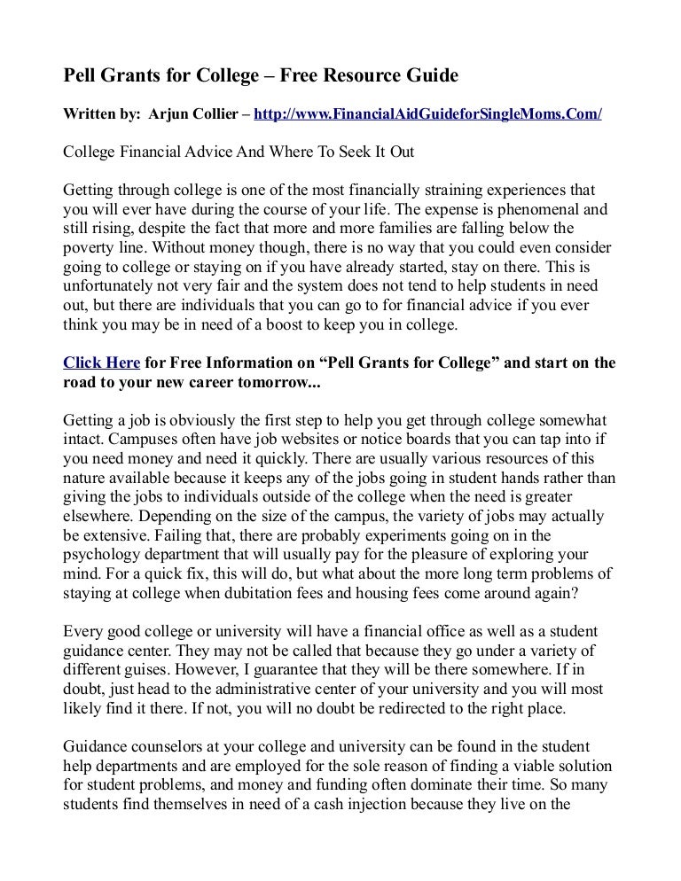 Pell Grants For College Free Resource Guide