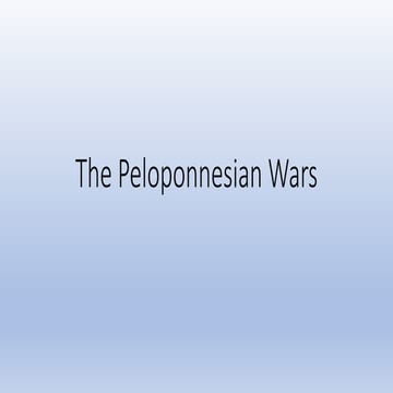 Peloponnesian wars