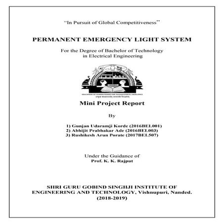 premanent emergency light system
