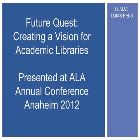 ALA LLAMA Presentation 2012