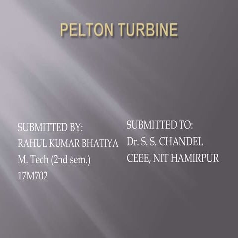 Pelton turbine