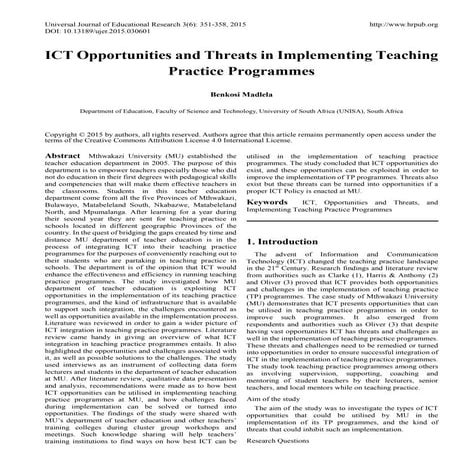 Peluang dan ancaman ict 