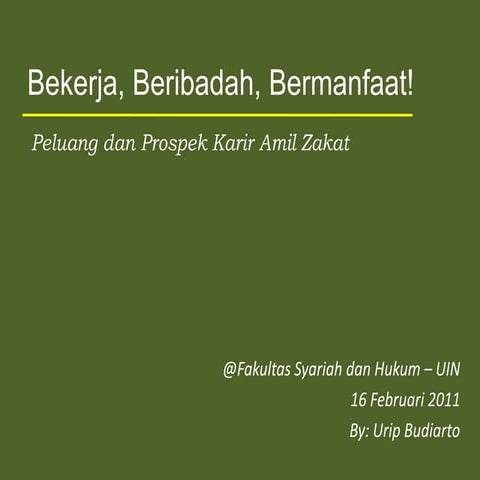 Peluang dan Prospek Karir Amil Zakat